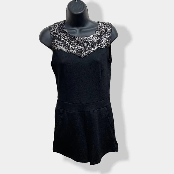 ONE Clothing Sleeveless Sequined Romper - Picture 1 of 3